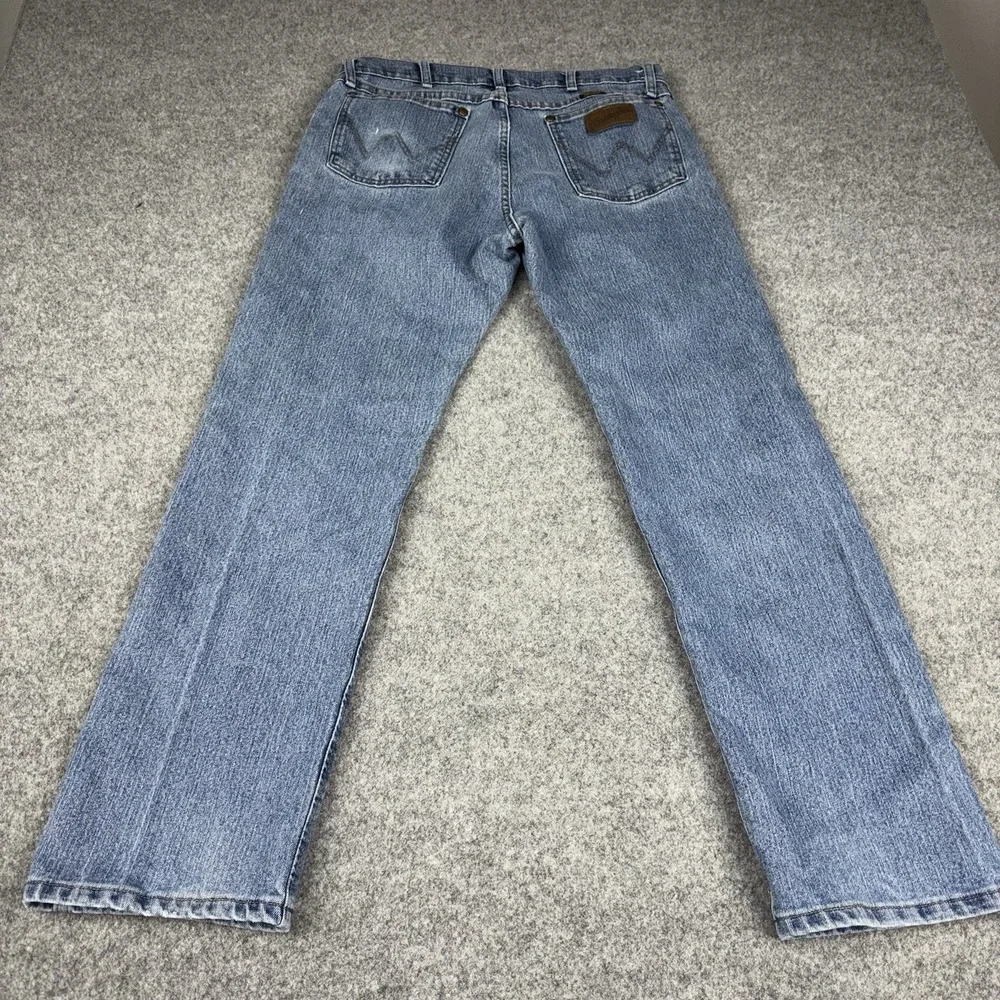 Wrangler Western Jeans Mens 34x32 Medium Wash 47MACMT Cowboy Rodeo Work Denim